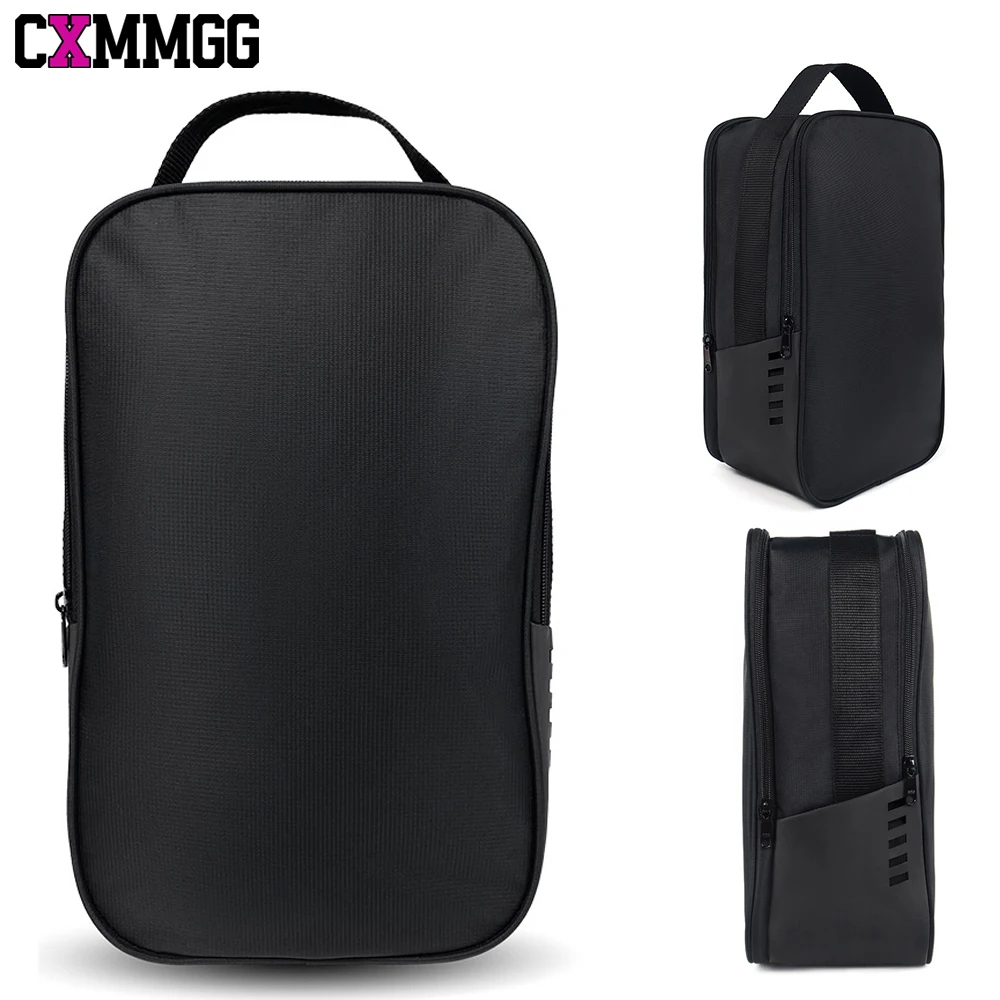 1PCS Waterproof Shoe Bag with Zipper-Travel,Gym,Sports Shoe Organizer for Sneakers,Golf,Football,Bowling & Dance Shoes (Black)