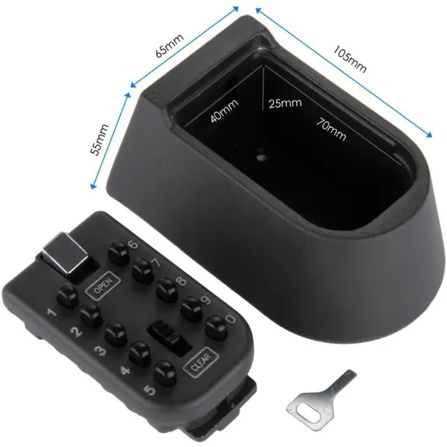 10-digit Password Wall-mounted, Key, Safe Storage, Finishing Box, Windproof Cover, Suitable for Home and Outdoor Use, Lock Box 6