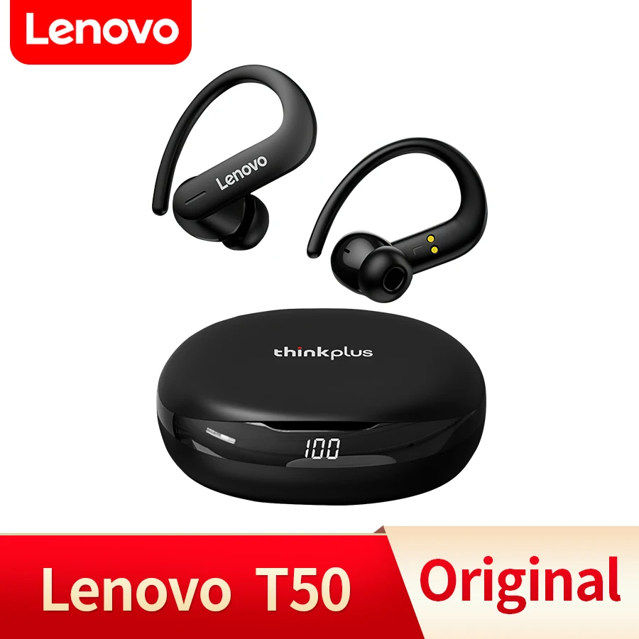 

TWS-наушники Lenovo T50 с поддержкой Bluetooth 5,3 и микрофоном