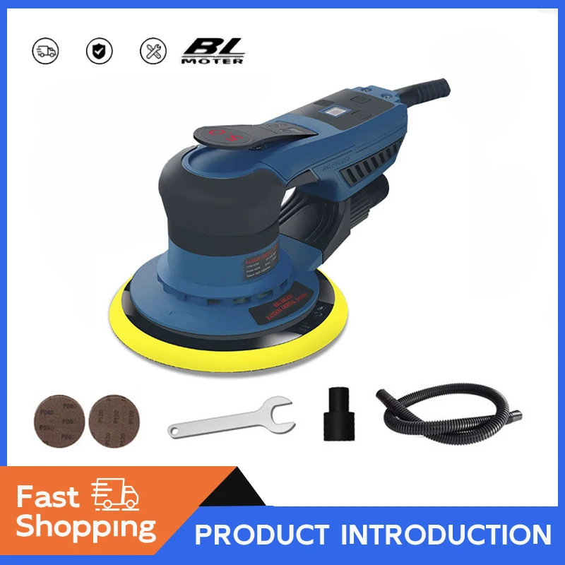 New Brushless Motor 5.0mm Power Sander Electric Orbital Sander Dust Free Brushless 220V Machine Orbital electric orbital sander