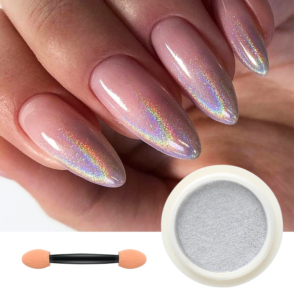 Nail Glitter Laser Metallic Rubbing Dust Chrome Powder Shinning Manicure Decoration Pigment CHLF01-07-1 nail powder,nail glitter,nail pigment,nail decoration,nail decorations