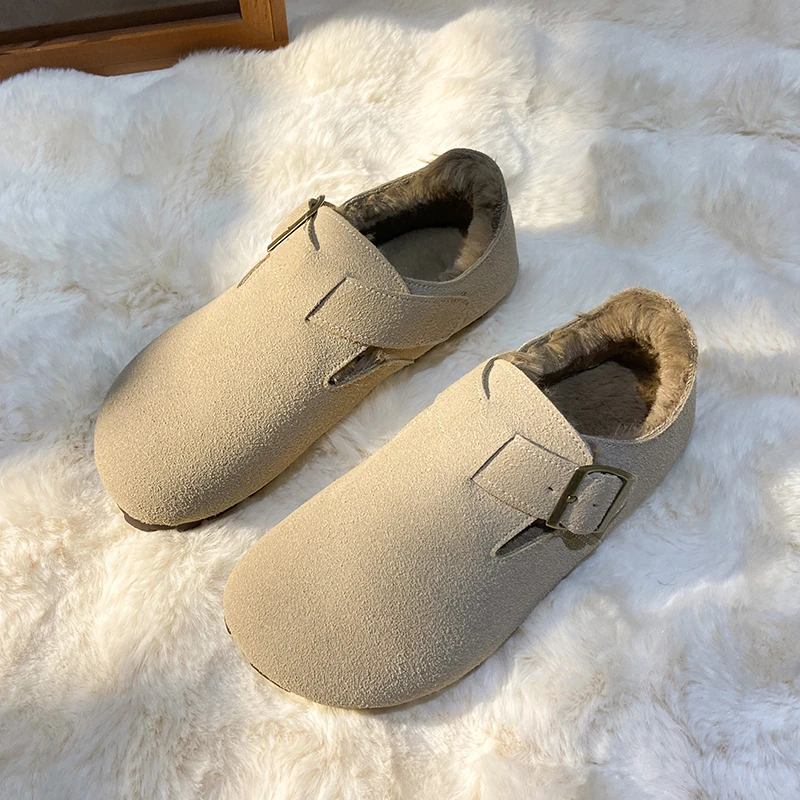 

Shoes Woman Flats Round Toe Casual Female Sneakers Slip-on Loafers Dress Winter Retro Slip On New Lace-Up Rubber