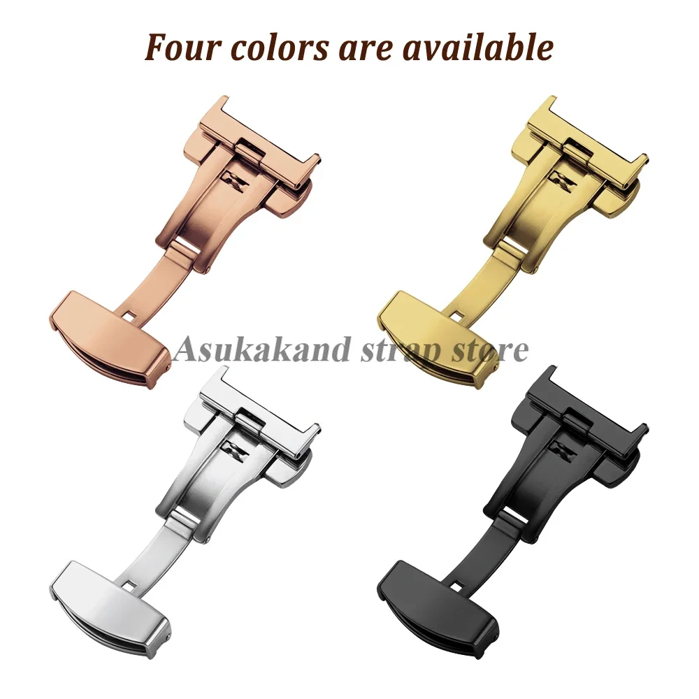 Elegant Leather Watch Strap with Quick Release and Butterfly Buckle - Premium Business Collection