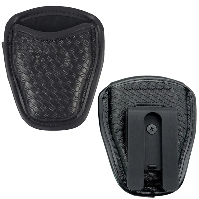 Basketweave Open Top Single Handcuff Case w/360 Degree