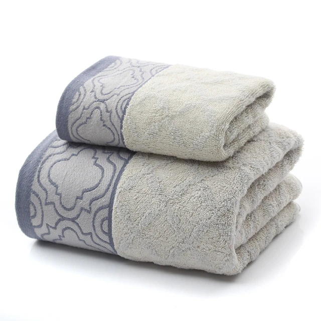 Premium 3 Pcs Towel Set (Grey) Bath Towels Hand Towels Washcloths Cotton  Hotel Quality Super Soft and Highly Absorbent Towels - AliExpress