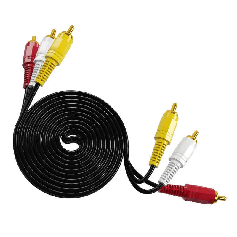 High-Quality Composite Audio Video RCA Cable - Male to Male Plugs for Enhanced Sound and Visuals