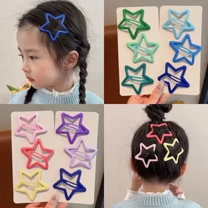 3pc Korean New Big Star BB Hairpin Hair Side Clips for Girls Women Kids Gift Wedding Party Hair Accessories