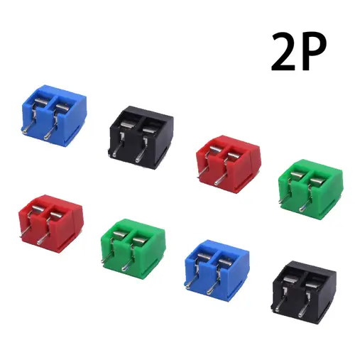 10/20/50Pcs/lot KF301-5.0-2P KF301-3P KF301-4P Pitch 5.0mm Straight Pin 2P 3P Screw PCB Terminal Block Connector Blue Green - Image 7