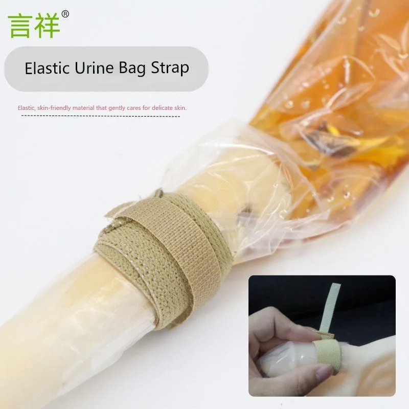 Adjustable Elastic Straps with Hook-and-Loop Fasteners for Secure Anti-Slip Male Urine Bag Fixation Ideal for Bedridden Elderly