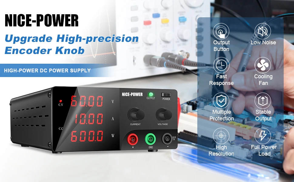60V 20A 48V Labornetzteil DC Einstellbar 30V 20A Stromquelle 15V 60A Ausgang 600W 900W 1200W Für Batterieladung Reparatur – Detail 3