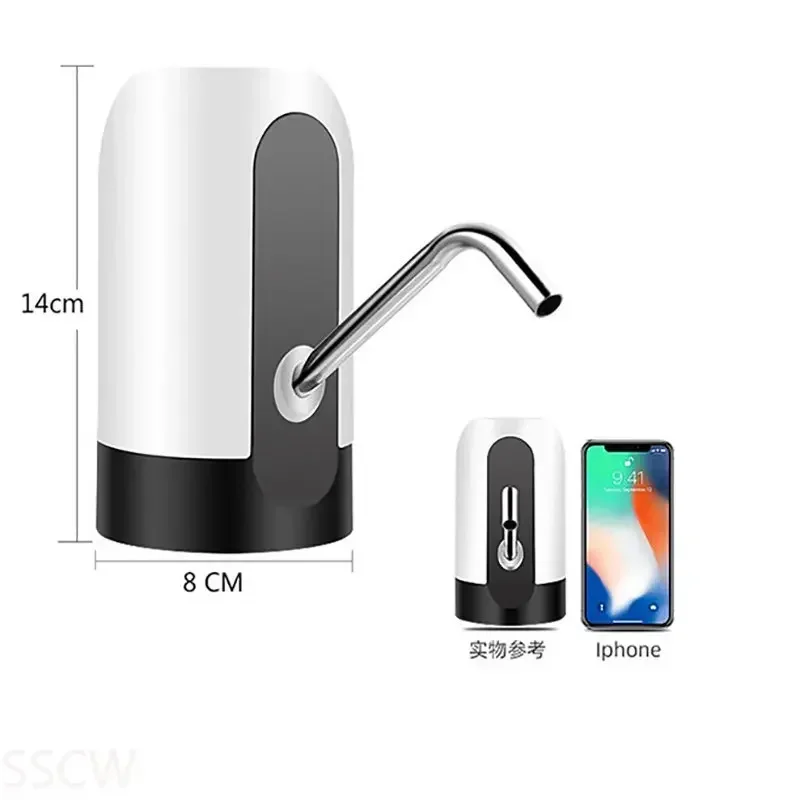 Automatic Water Bottle Pump Universal Electric Cordless Water Pump Dispenser USB Charge One Click Switch Dispenser Kitchen