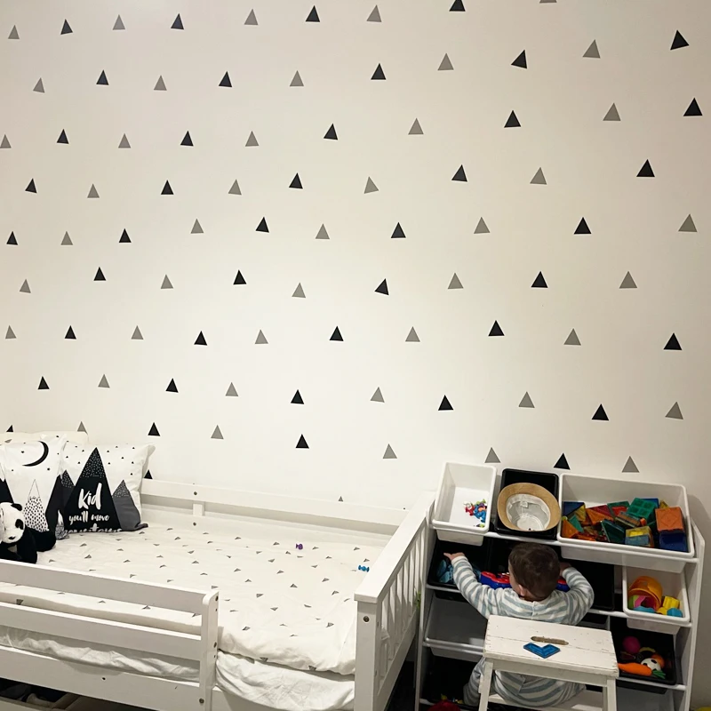 234 шт. цветные треугольники настенные наклейки для детской комнаты в