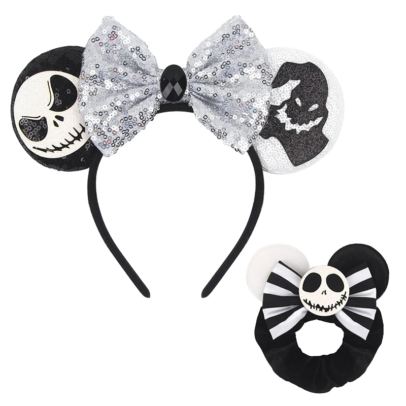 A sequin mouse ears velvet Shiny bow Festive Carnival headpiece Halloween Hair piece Girl Ladies Adult Children birthday party