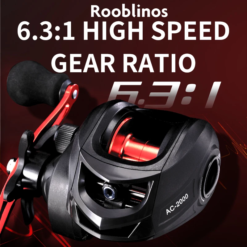 fishing reel AC 6.3:1 Baitcaster Fishing Reel Bait Caster Baitcasting Reel Fishing Tackle