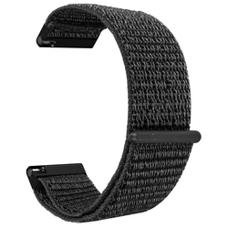 Soft Nylon Strap Wristband - 24mm Premium Sport Watch Band Replacement Bracelet - Suunto Spartan (Black)