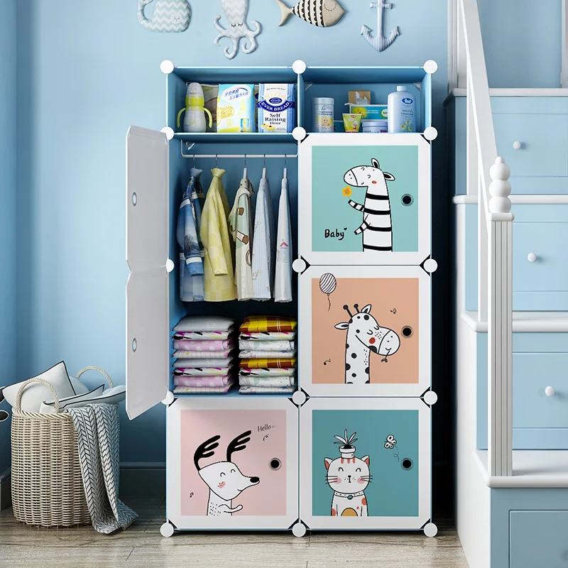 Girl Clothes Wardrobe Baby Dressers Bedroom Kids Children's Closet Organizer Furniture