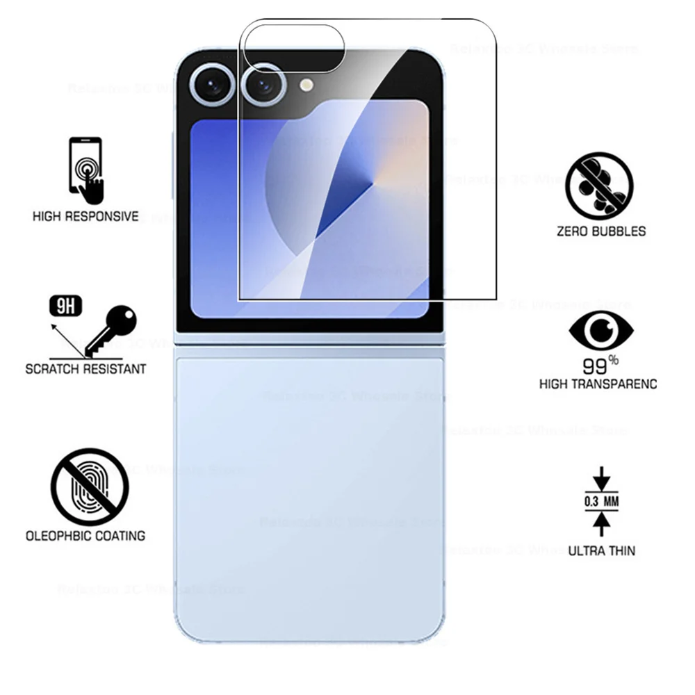 Premium HD Tempered Glass Back Screen Protector for Samsung Galaxy Z Flip6