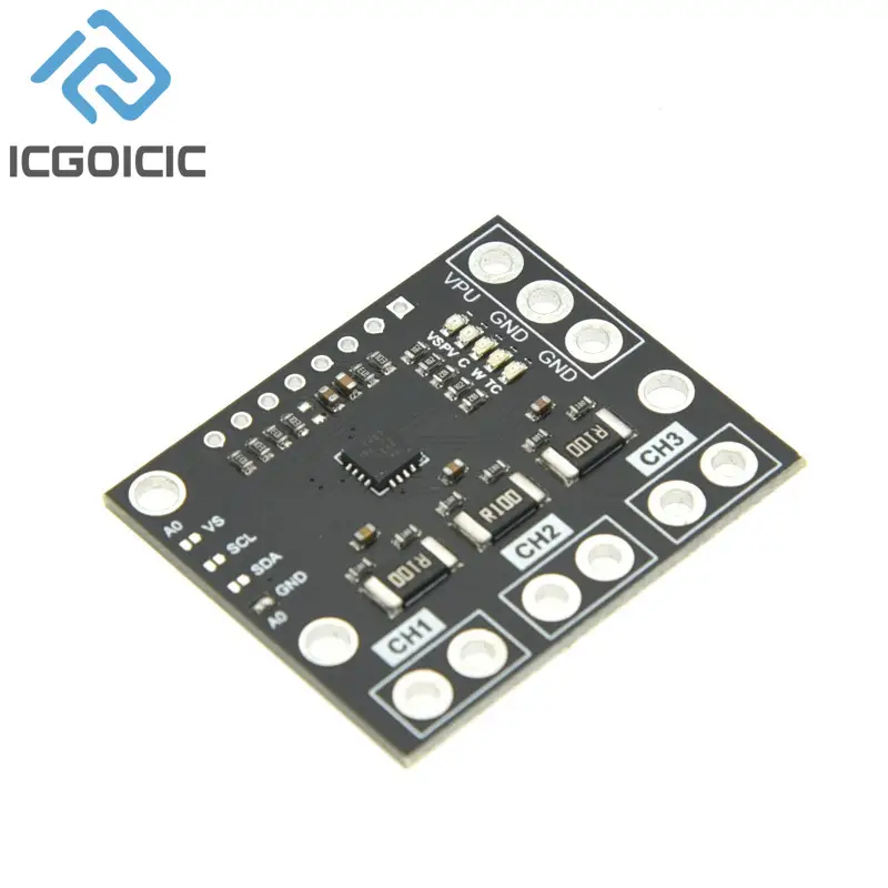 I2C SMBUS INA3221 Triple-Channel Shunt Current Power Supply Voltage Monitor Sensor Board Module Replace INA219 With Pins image 2