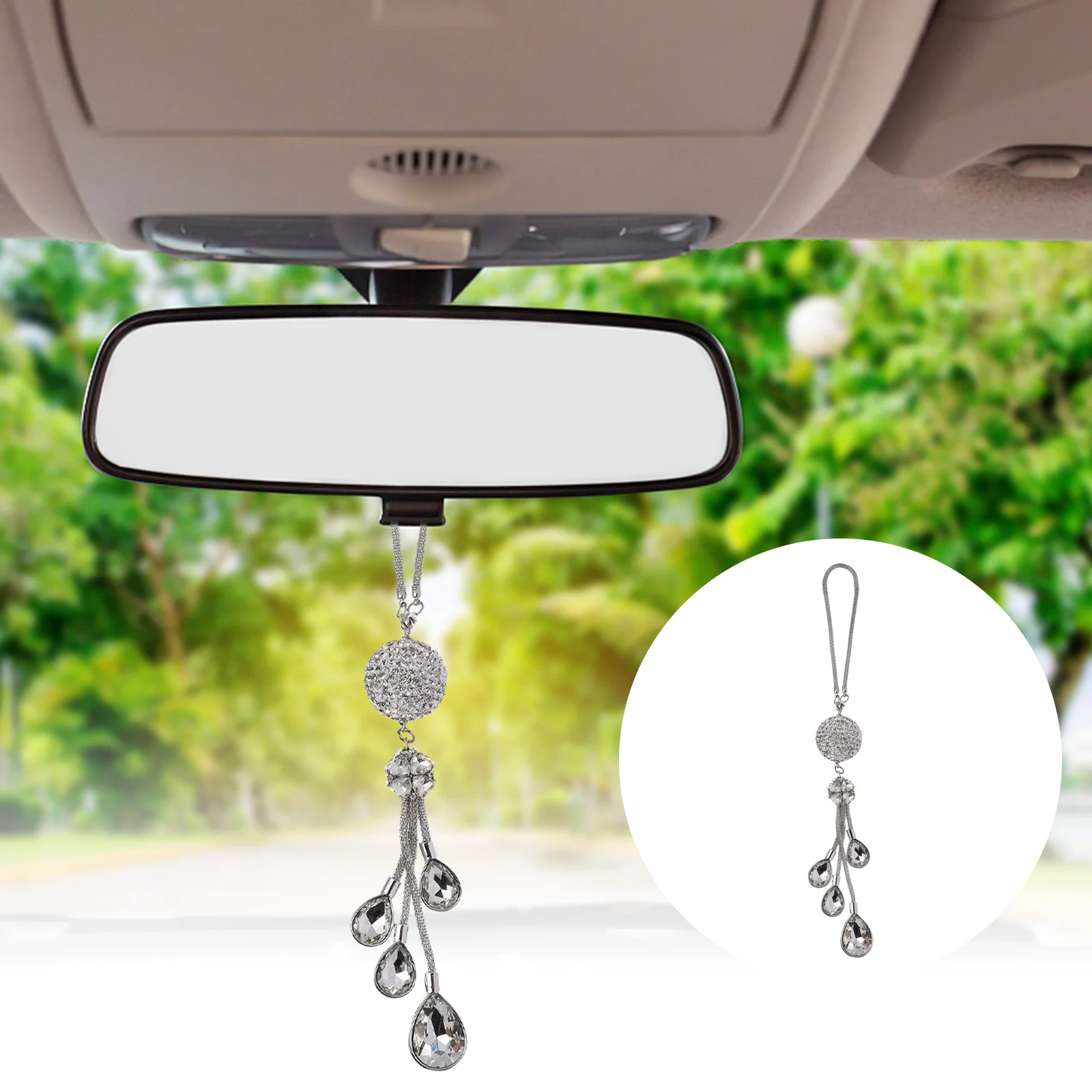 

Suncatcher Vehicle Pendant Prisms Car Interior Decorative Rear View Mirror Ornament Accessories