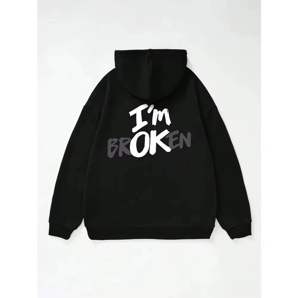 2026 신상 IM OK - 남성용 후드티 오버사이즈 남성 스포츠웨어 데드풀 그래픽 프린트 힙합 신상 컬렉션