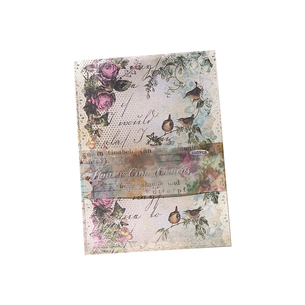 100 개/갑/팩 장식 DIY 정크 저널 콜라주 사진 앨범 복고풍 배경 종이에 대 한 빈티지 스타일 소재 종이