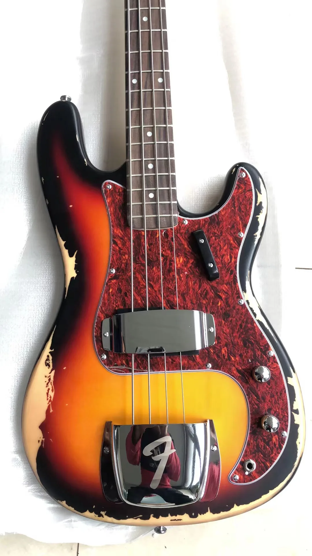 Ome Electric Guitar Bass Finish Yellow 4 String
