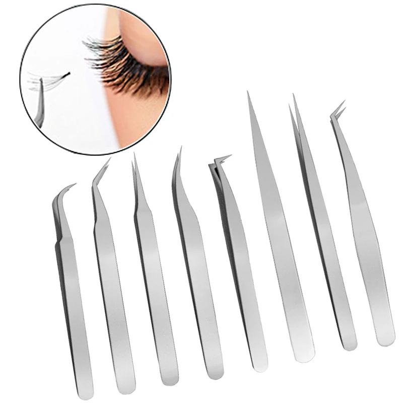 

Professional Eyelash Extension Tweezers Anti-static Stainless Steel Tweezers Grafting Eyelashes Makeup Tools Not Easily Deformed