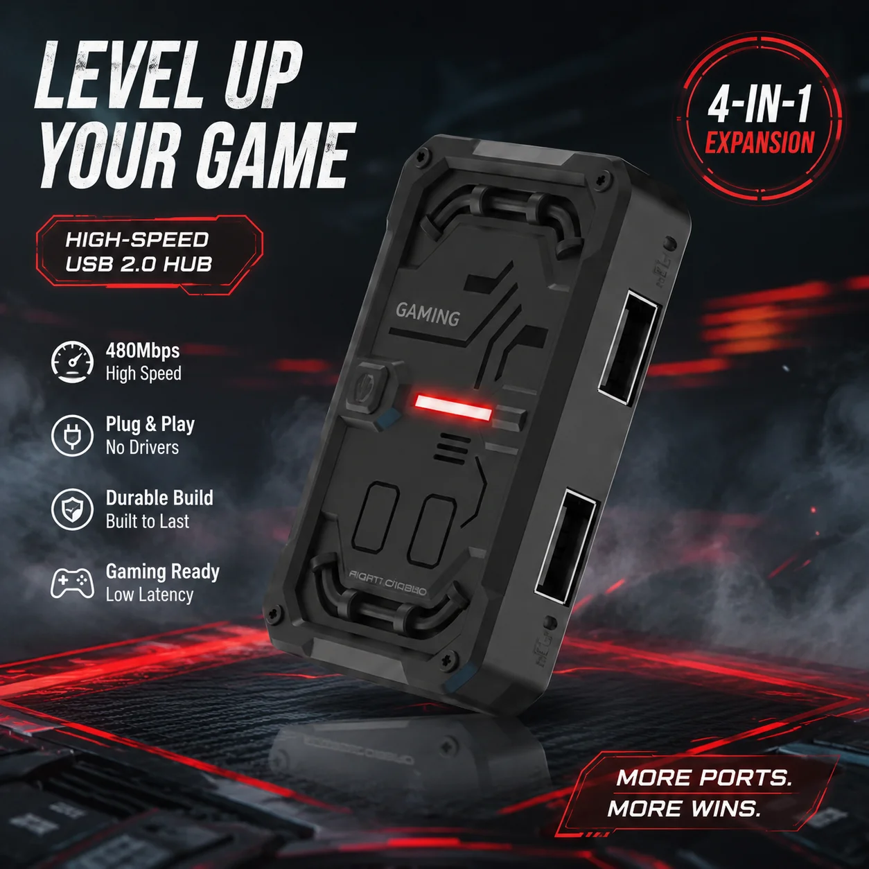 Enhanced Mobile Game Controller Set - One-Handed Keyboard & Mouse Combo