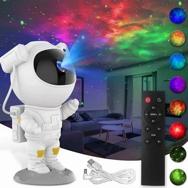 1pc lampe de projecteur galaxie astronaute, lumière de projecteur étoile  nébuleuse avec minuterie et télécommande projecteur de veilleuse étoilée  régl