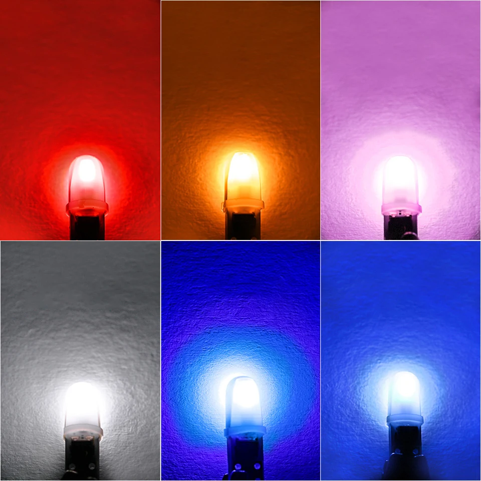 10 Stück DC 12 V T5 W1,2 W LED-Glühlampen-Armaturenbrettleuchte weiß