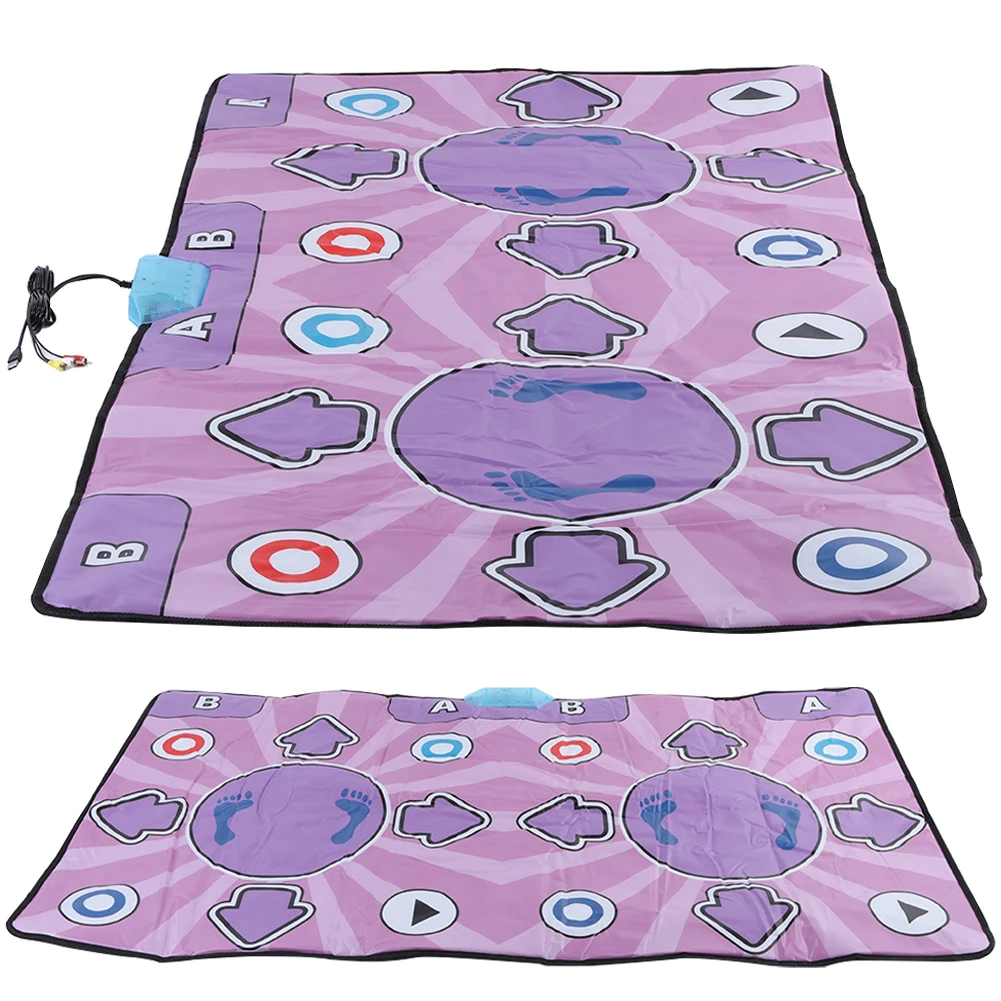 Double Users Dance Mat Game with Wireless Controller Dance Floor Mat 100 Music 60 Sensory Games Plug And Play for TV Computer