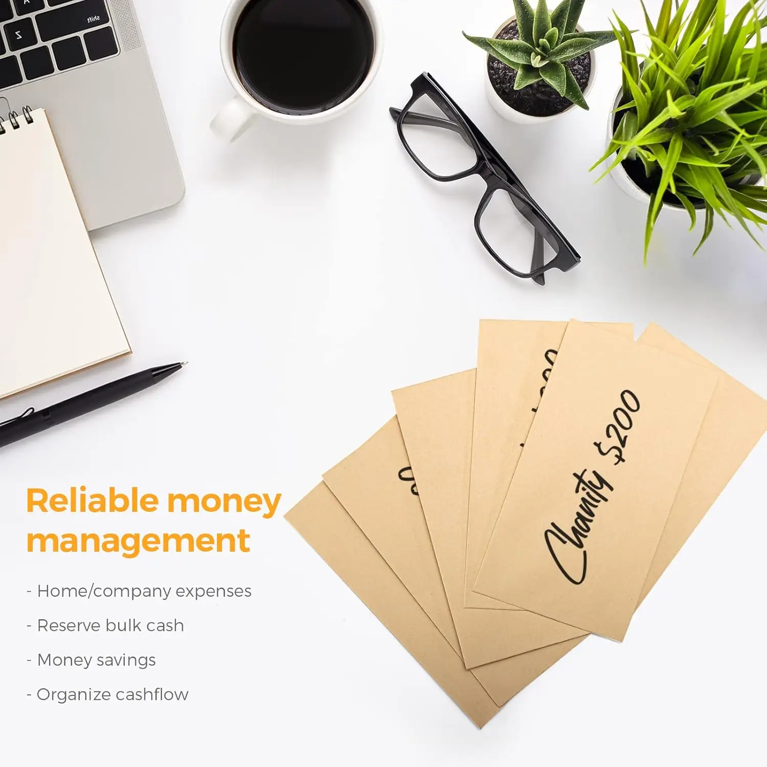 Cash Envelopes Money Container Kraft Paper Coin Cash Pouches Ultra-Thin DIY Coin Storage Envelopes Storage Bags 50Pcs
