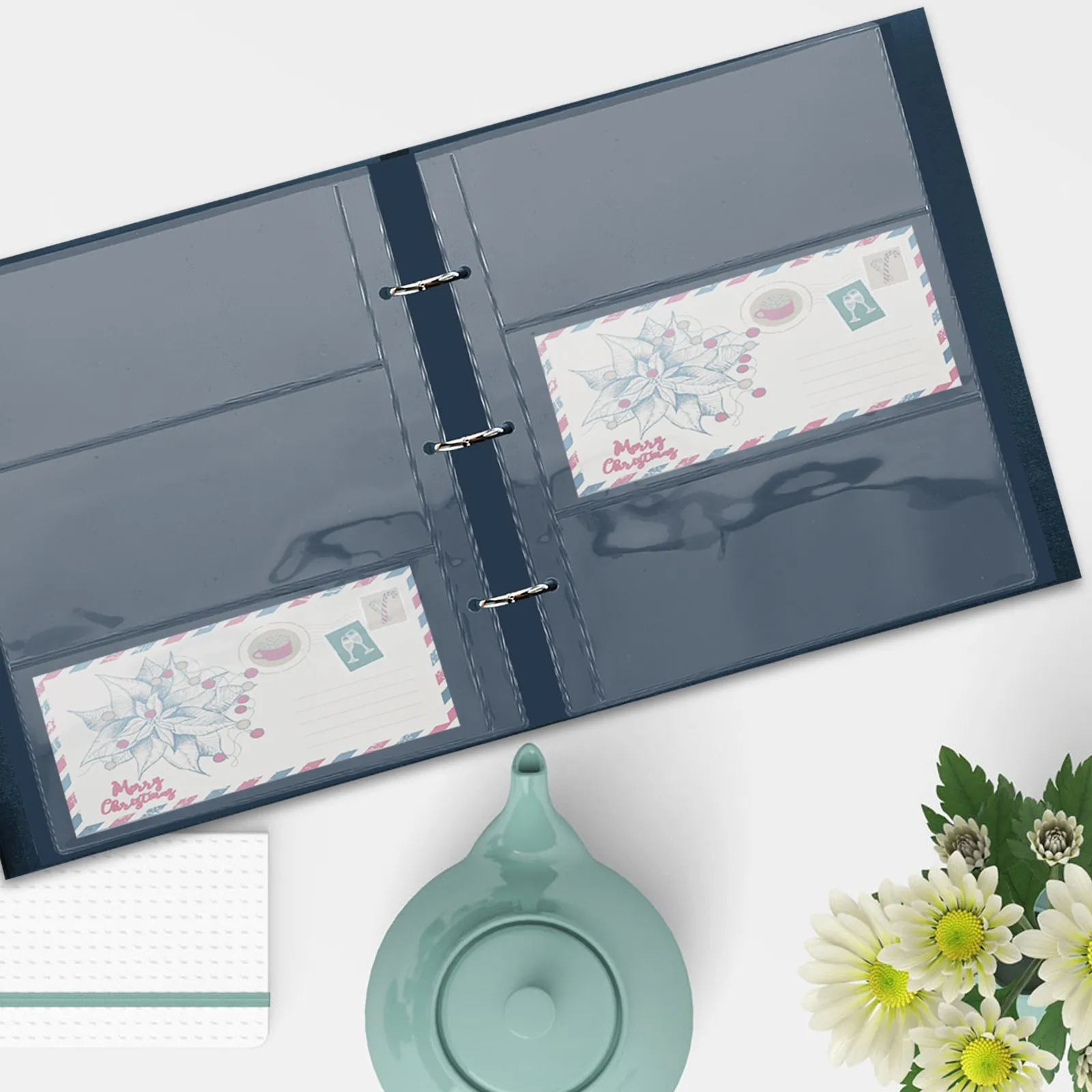 휴대용 수집 앨범 페이지 투명 PVC 지폐 홀더 시트 (세계 지폐 및 우표 수집가용 머니 바인더)