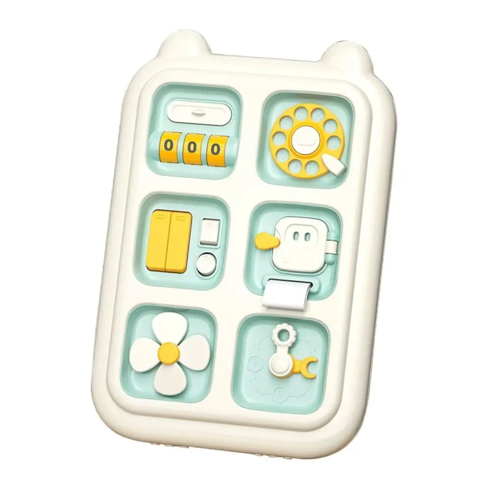 Plastic 6 in 1 Busy Board Puzzle Toy Interactive Multifunction Fidget Toys Learning DIY Sensory Early Education Toys