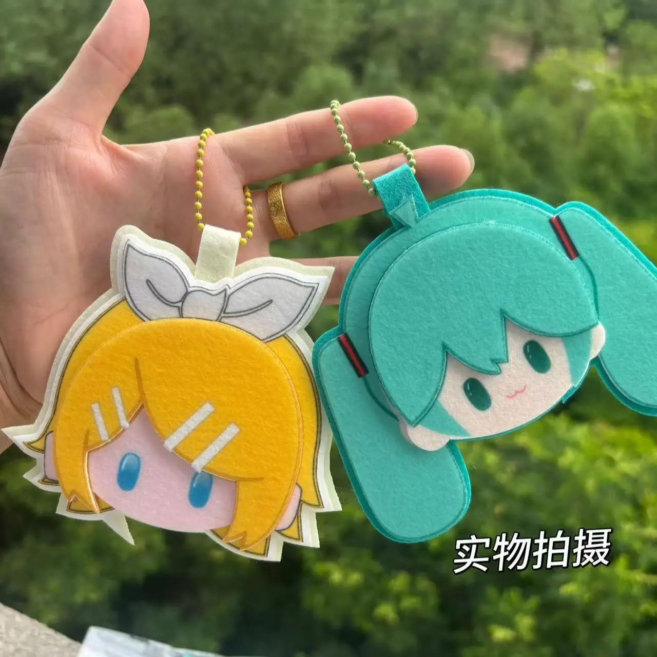 Hatsune Miku Felt Fabric Keychain - Anime Cartoon Fun Holiday Gift