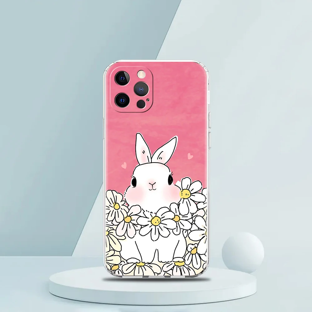 Colorful Rabbit Luxury Silicone Phone Case - Soft Clear Cover