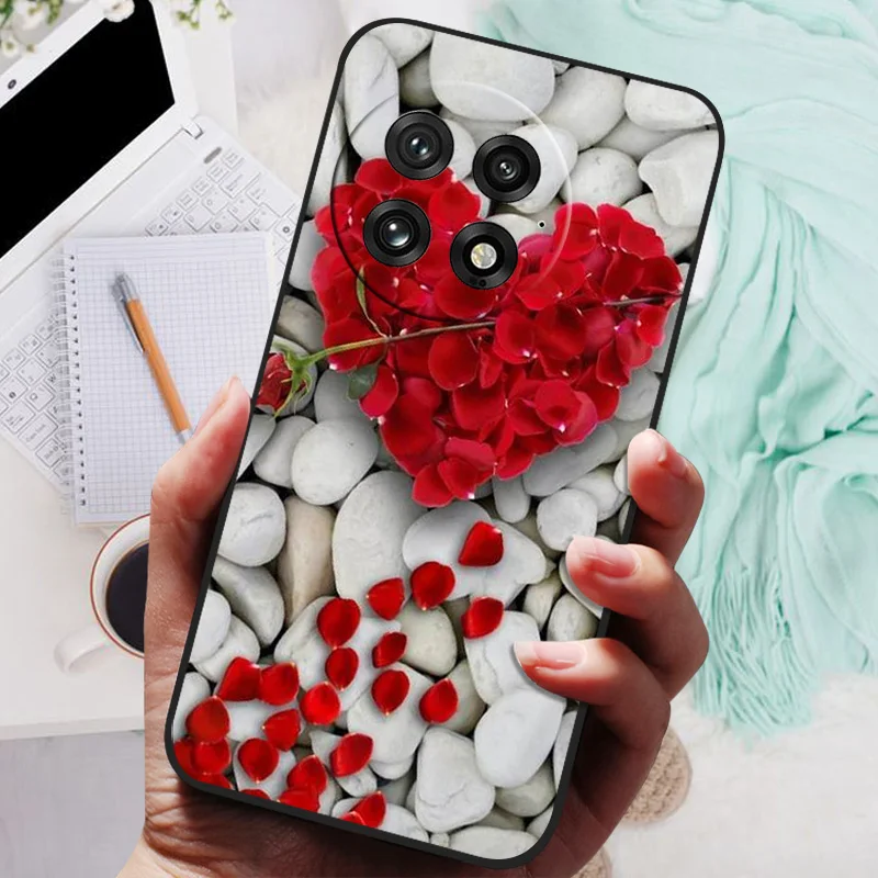 Black TPU Soft Silicone Phone Case with Wolf and Lion Design