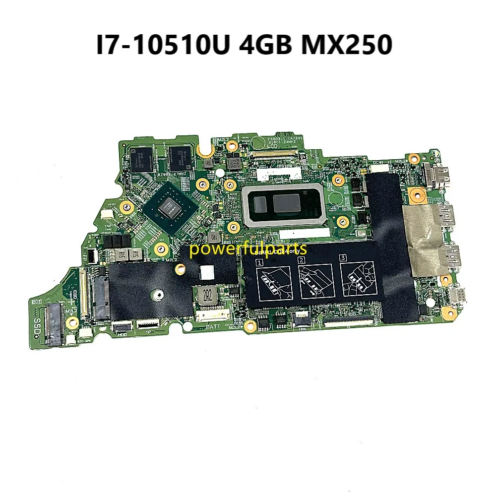 

Материнская плата для Dell Inspiron 5490 5590 0TY55C 18778-1 i7-10510u Cpu MX250 4GB Gpu работает хорошо