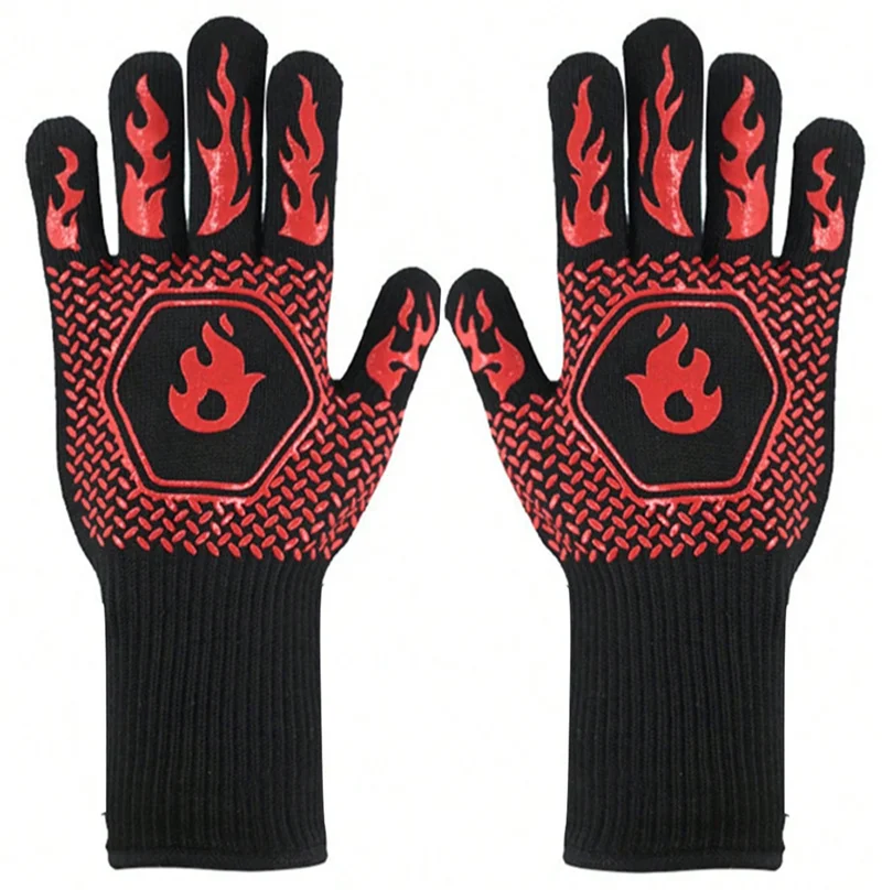 Premium Heat-Resistant BBQ and Oven Gloves for Safe Grilling and Baking