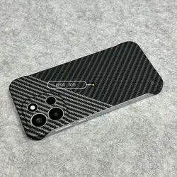 Matte Carbon Fiber Pattern PC Lightweight Dustproof Bumper Case for OnePlus Nord 6 (Black And White)