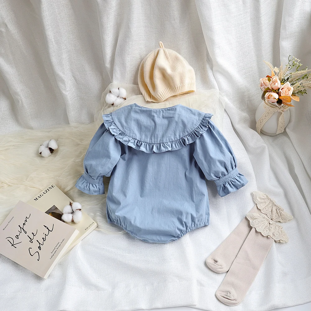 Girls Ruffle Sleeve Infant Bodysuit
