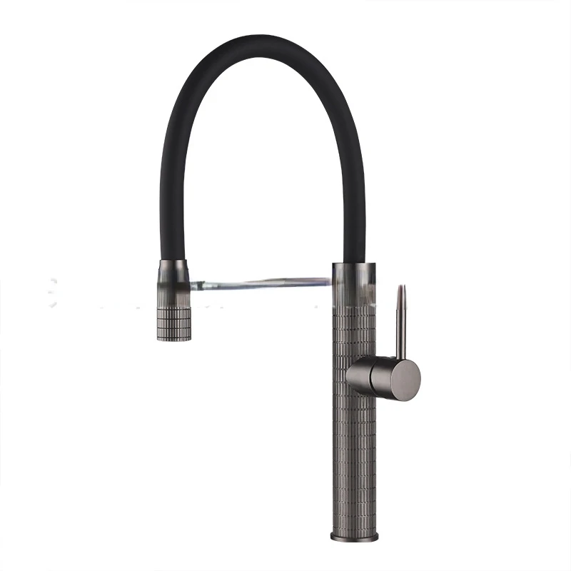 

Lead Copper Two-in-One Straight Drinking Machine Fresh Water Tap Kitchen Splash-Proof Universal Telescopic Hot