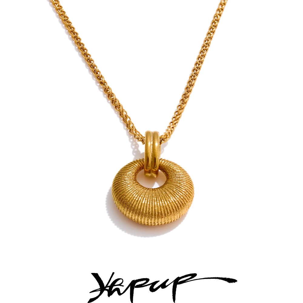 Yhpup Vintage 18K Golden Necklace