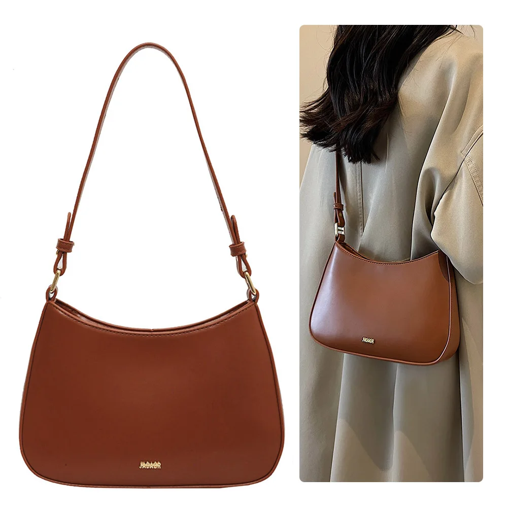 

Стильные сумки-портфели из искусственной кожи, Вместительная женская сумка на одно плечо, однотонная винтажная простая сумка-мессенджер