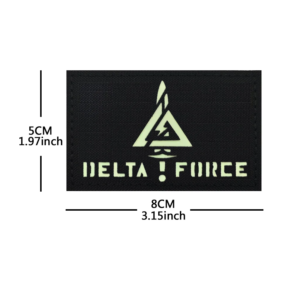 Delta Series Taktische, im Dunkeln leuchtende Patches, Armeejacke, Schulter, DIY-Aufnäher, Zubehör mit Klettverschluss – Detail 7