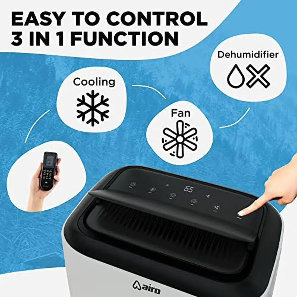 Portable AC Unit 14000 BTU Strong Cooling 700 sq.ft Room w/ Remote Control & DYI Installation Quiet 3-in-1 Air Conditioner 6