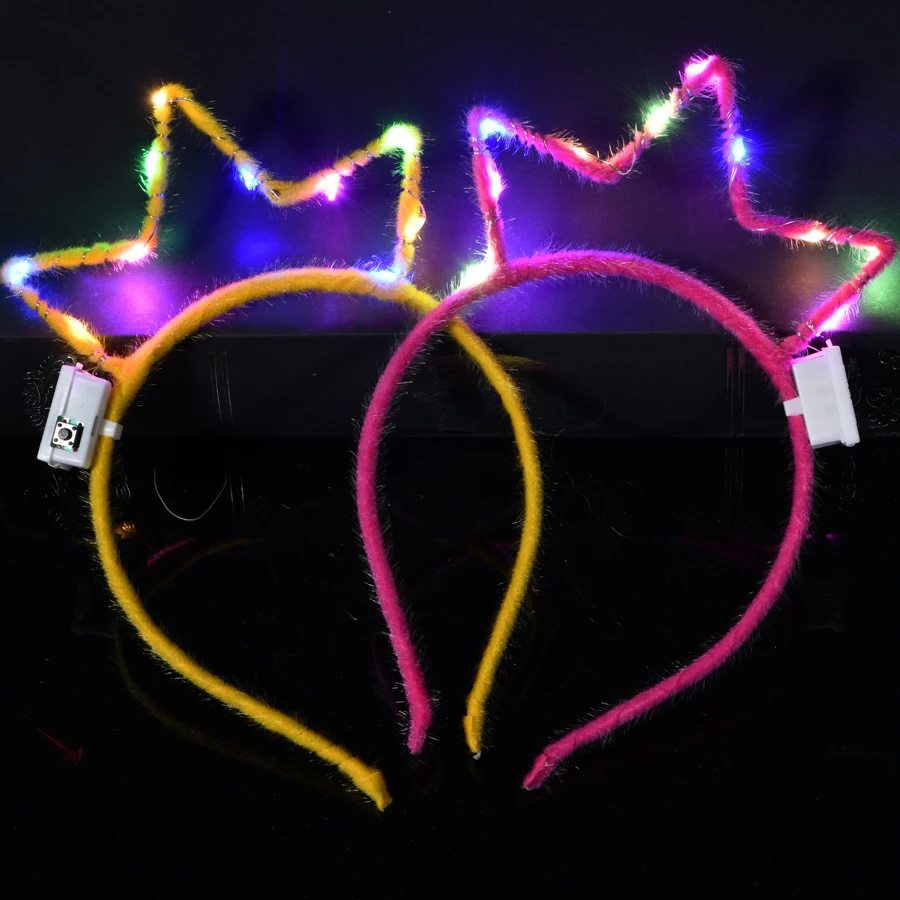 10/20/30 stücke Mädchen Frauen Led Glow Katze Bunny Ohr Haarband Leuchten Flash Stirnband Glow In the Dark Geburtstag hochzeit Party Versorgung – Detail 10