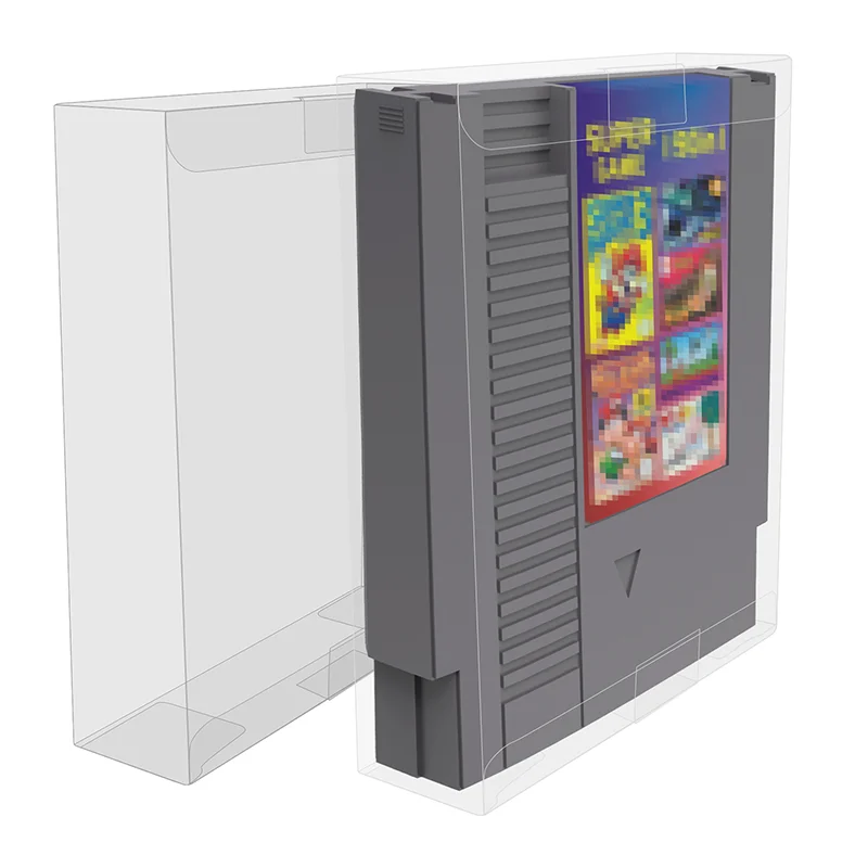 Game Cartucho Protector para Nes Cartões de Jogo Plástico Pet Transparente Clear Cover Box Case Acessórios - Image 3