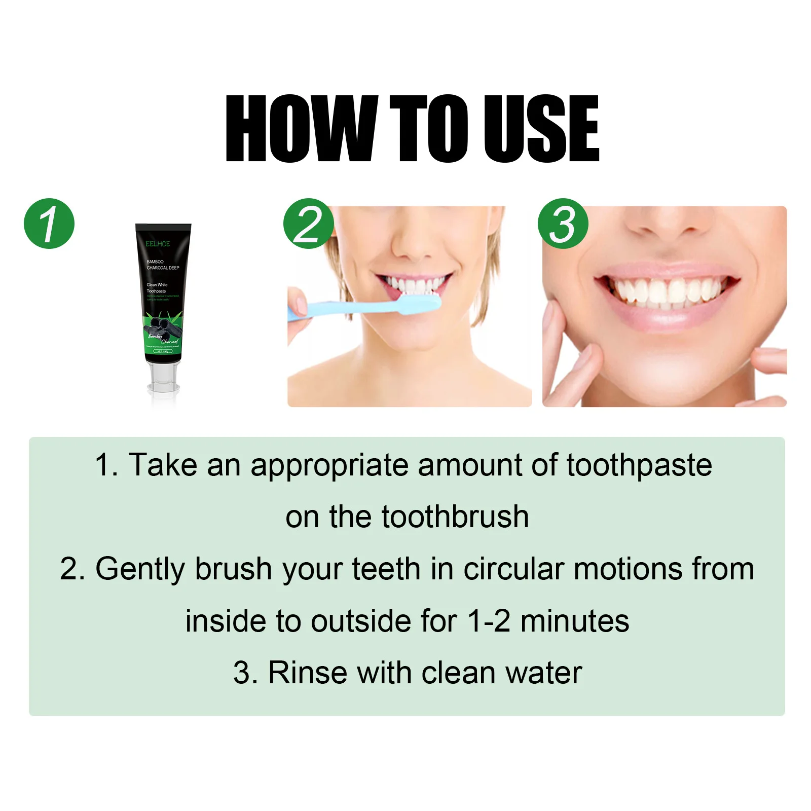 Bamboo Charcoal Toothpaste Yellow Teeth Bad Breath Remover Dark Teeth Brightening Cleaning Tooth Stain Gums Repair Toothpastes