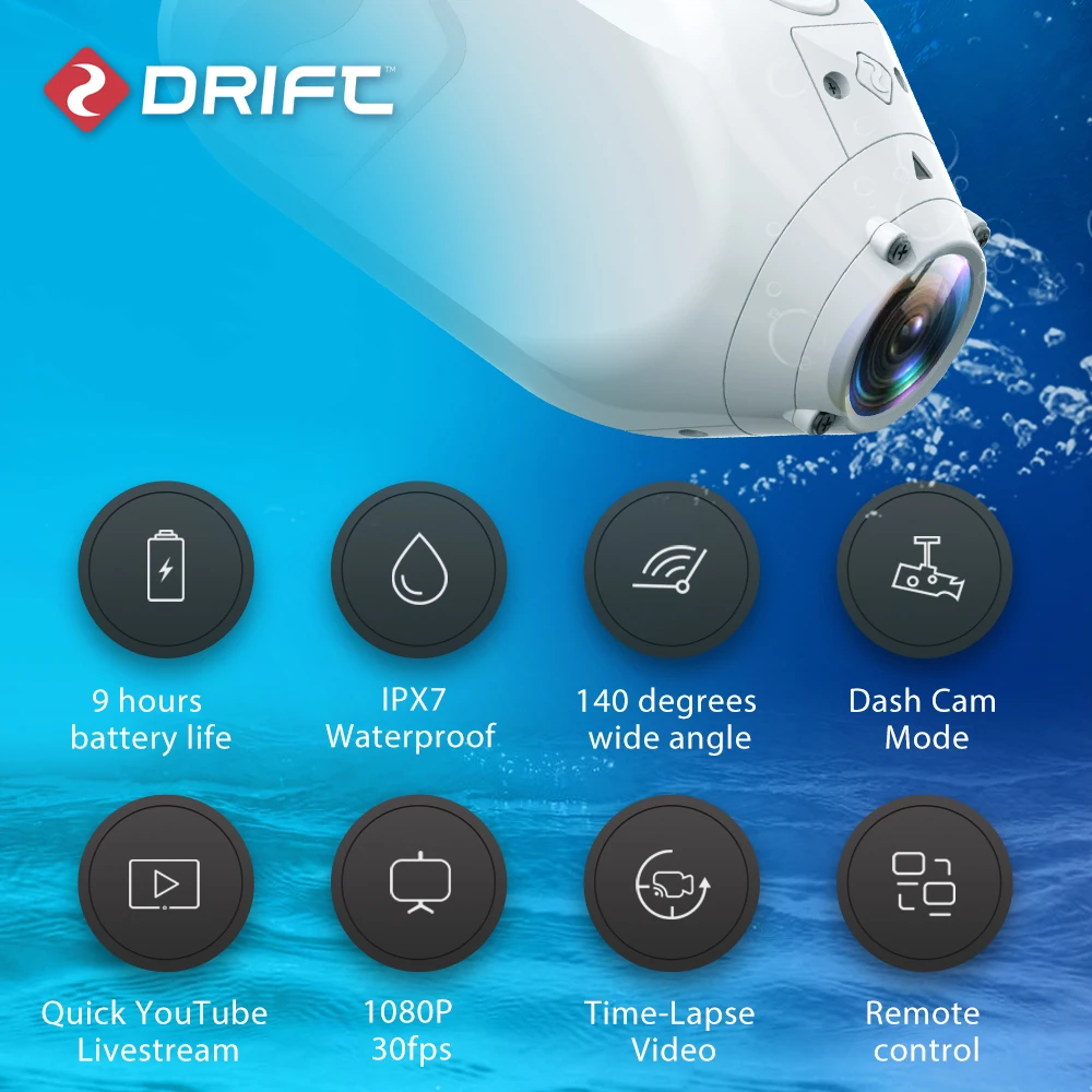 Drift Ghost XL Snow Edition Action Camera Tech Storm